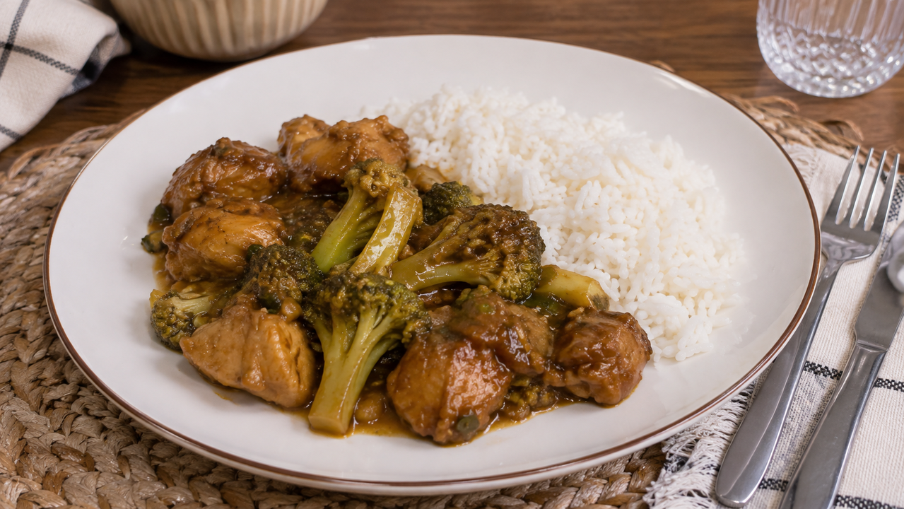 Frango com Brócolis ao Molho de Shoyu