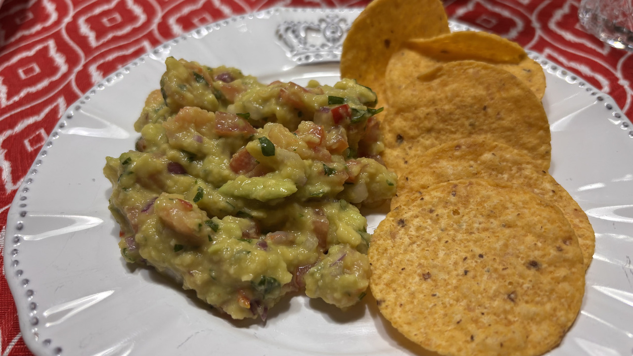 Guacamole com Camarões